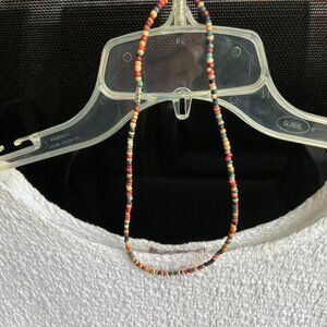 Multicolor Beaded Necklace 18"